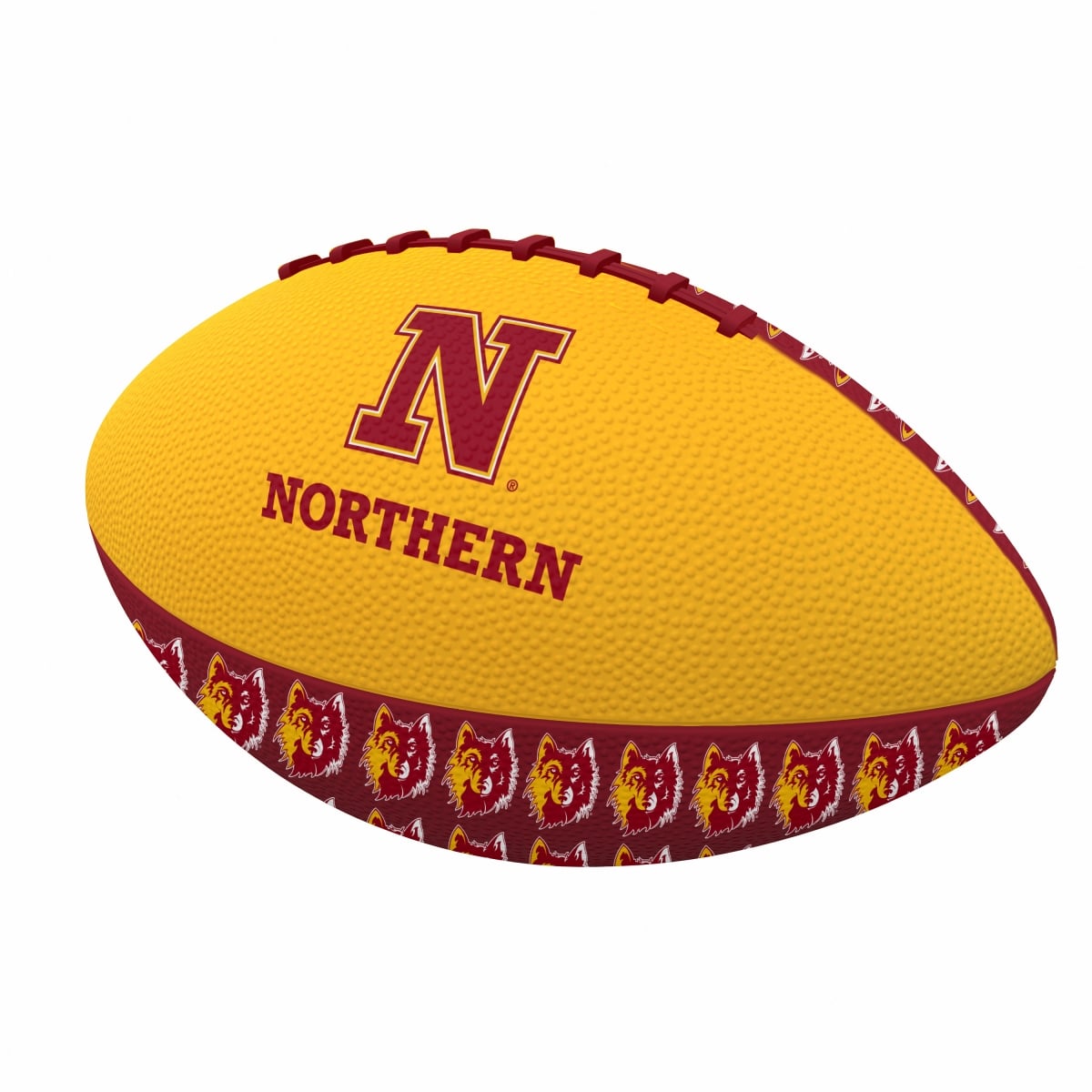 1036-93MR-3 Northern State Repeating Mini Size Rubber Footballl