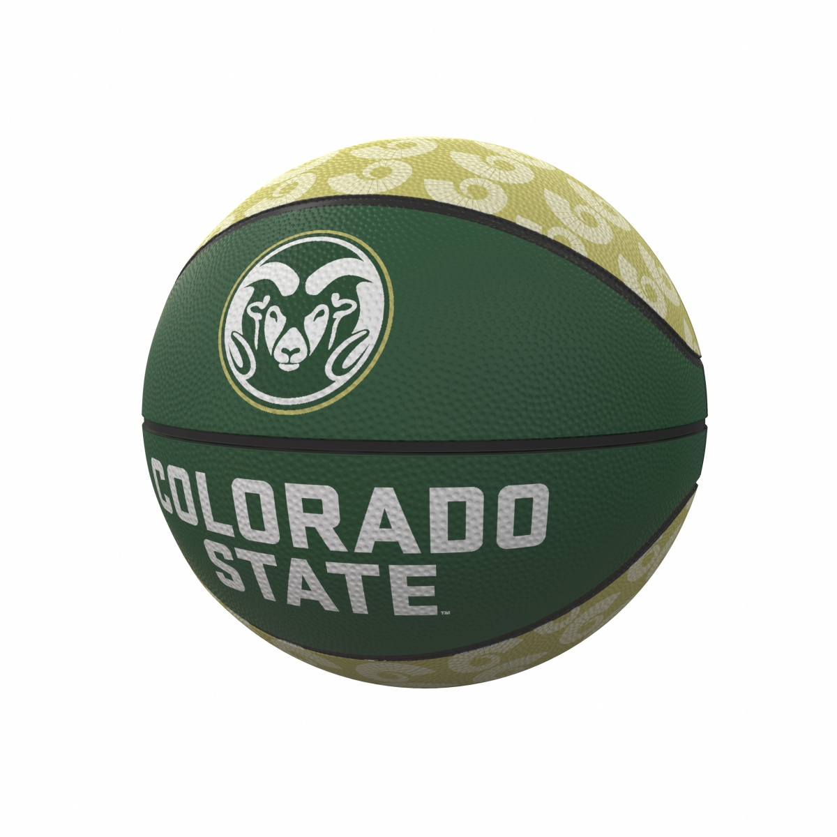 127-91MR-1 CO State Repeating Logo Mini-Size Rubber Basketball