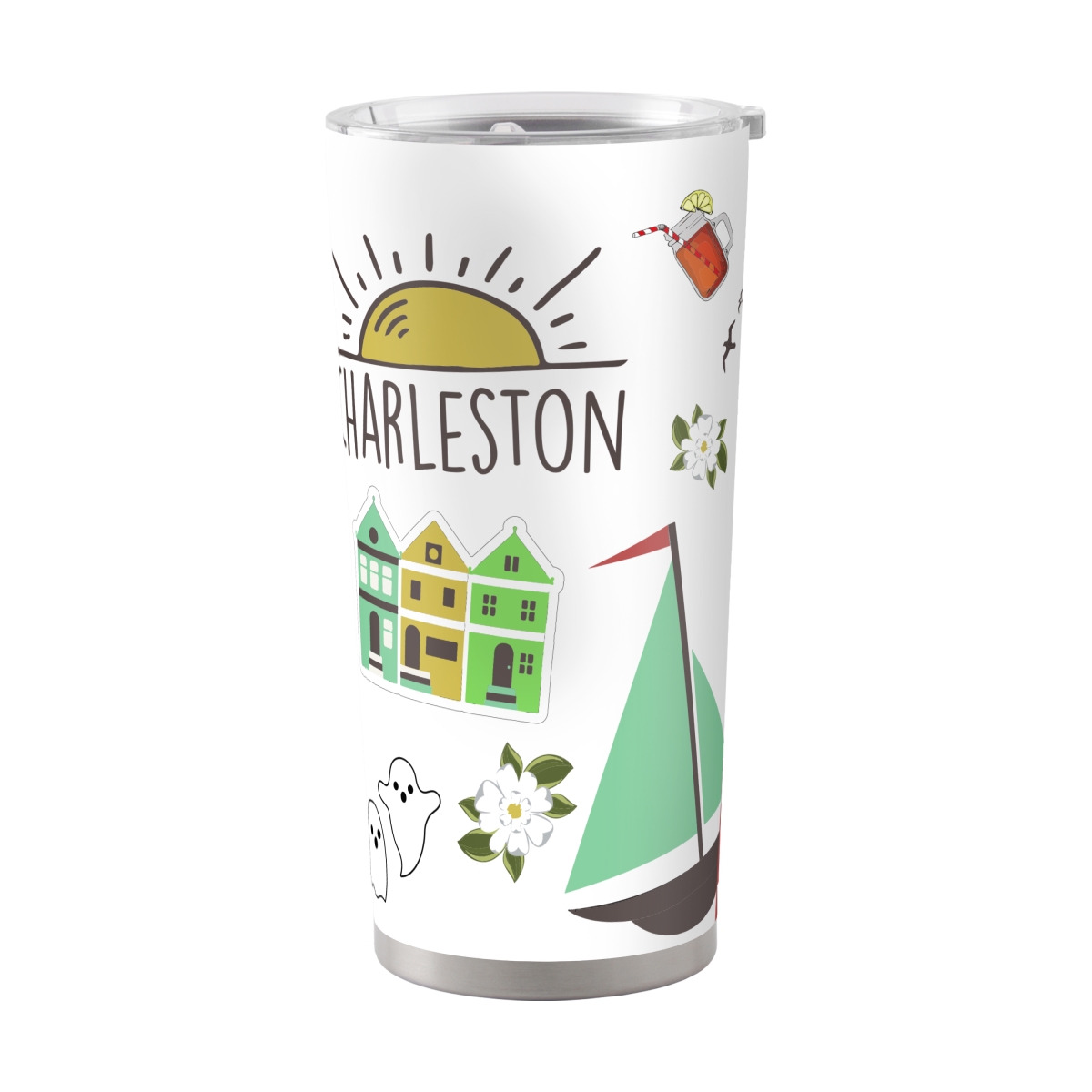 C4877-S20PT-63 Charleston 20 oz Native Powder Coat Tumbler
