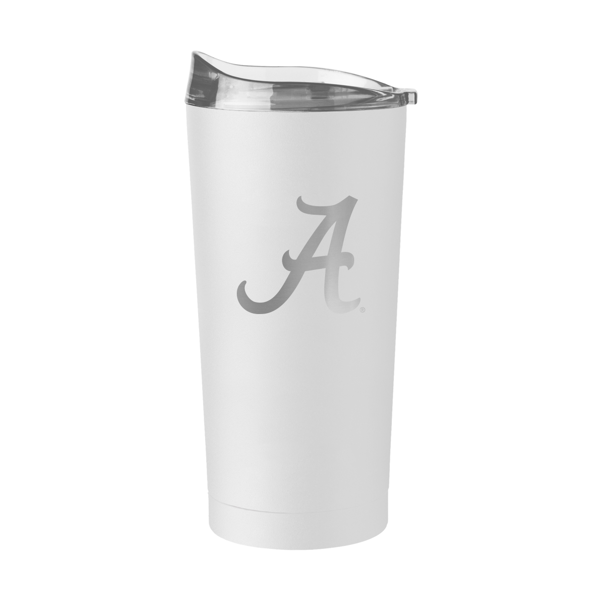 Picture of Logo Brands 102-S20PT-WHT-9 Alabama 20 oz White Etched Powder Coat Tumbler