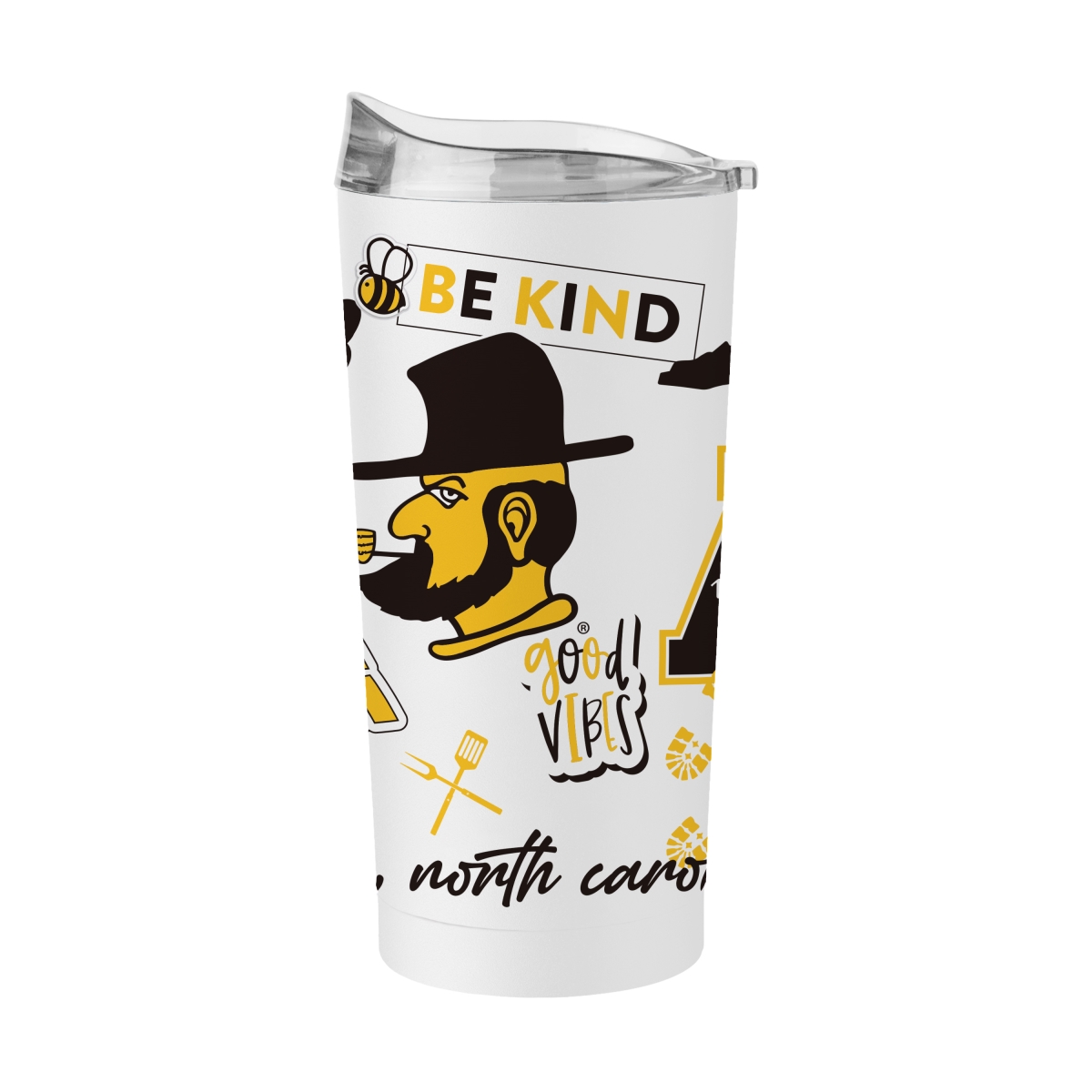 105-S20PT-63 20 oz NCAA Appalachian State University Native Powder Coat Tumbler