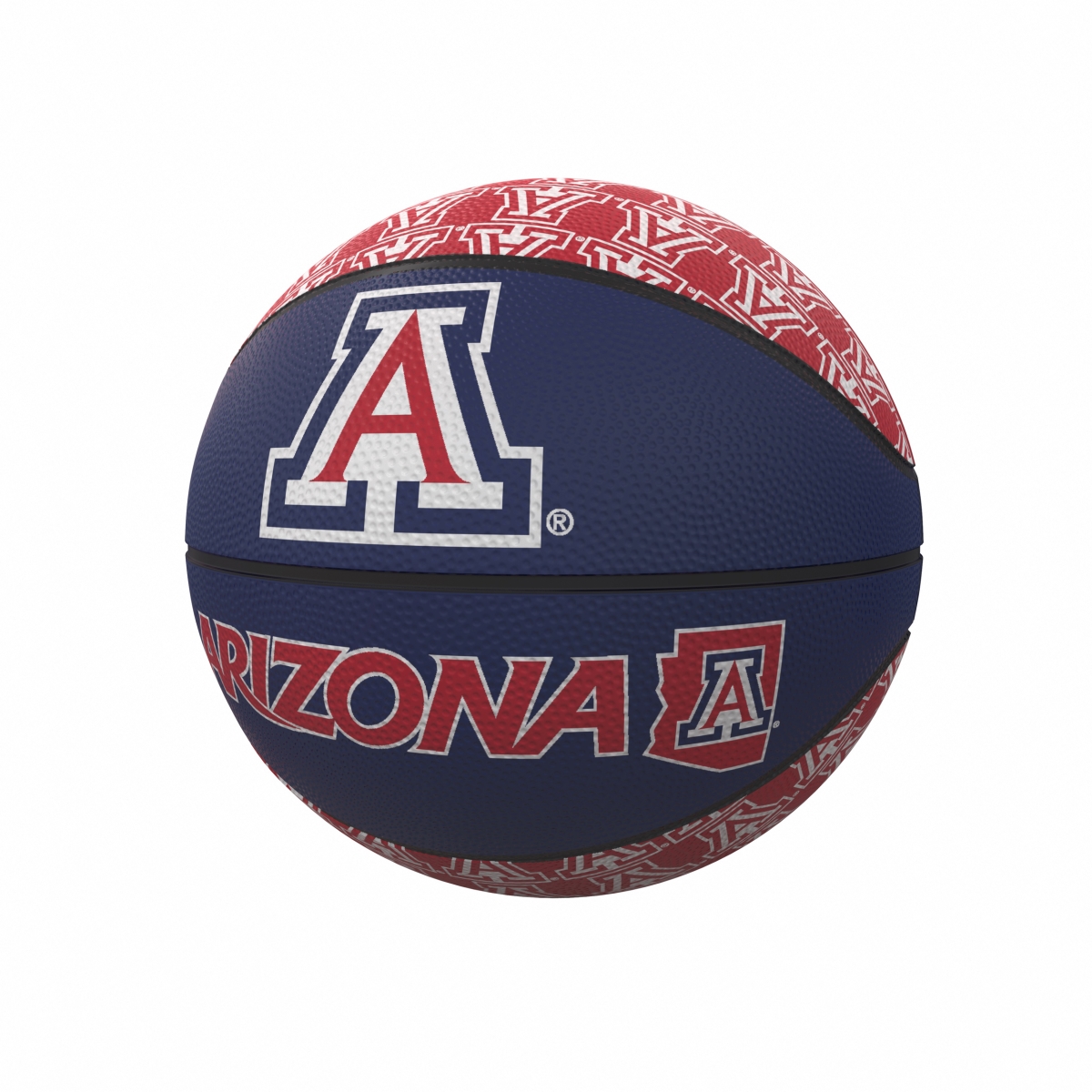 106-91MR-1 Arizona Repeating Logo Mini-Size Rubber Basketball