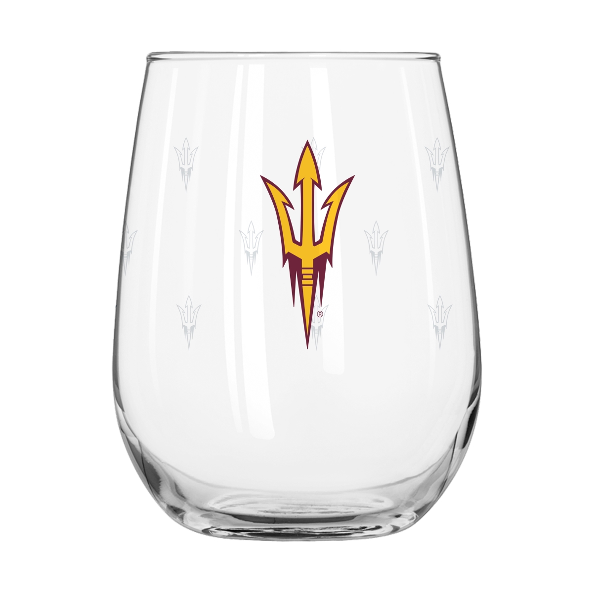 107-G16CB-10 Arizona State 16 oz Satin Etch Curved Beverage Glass