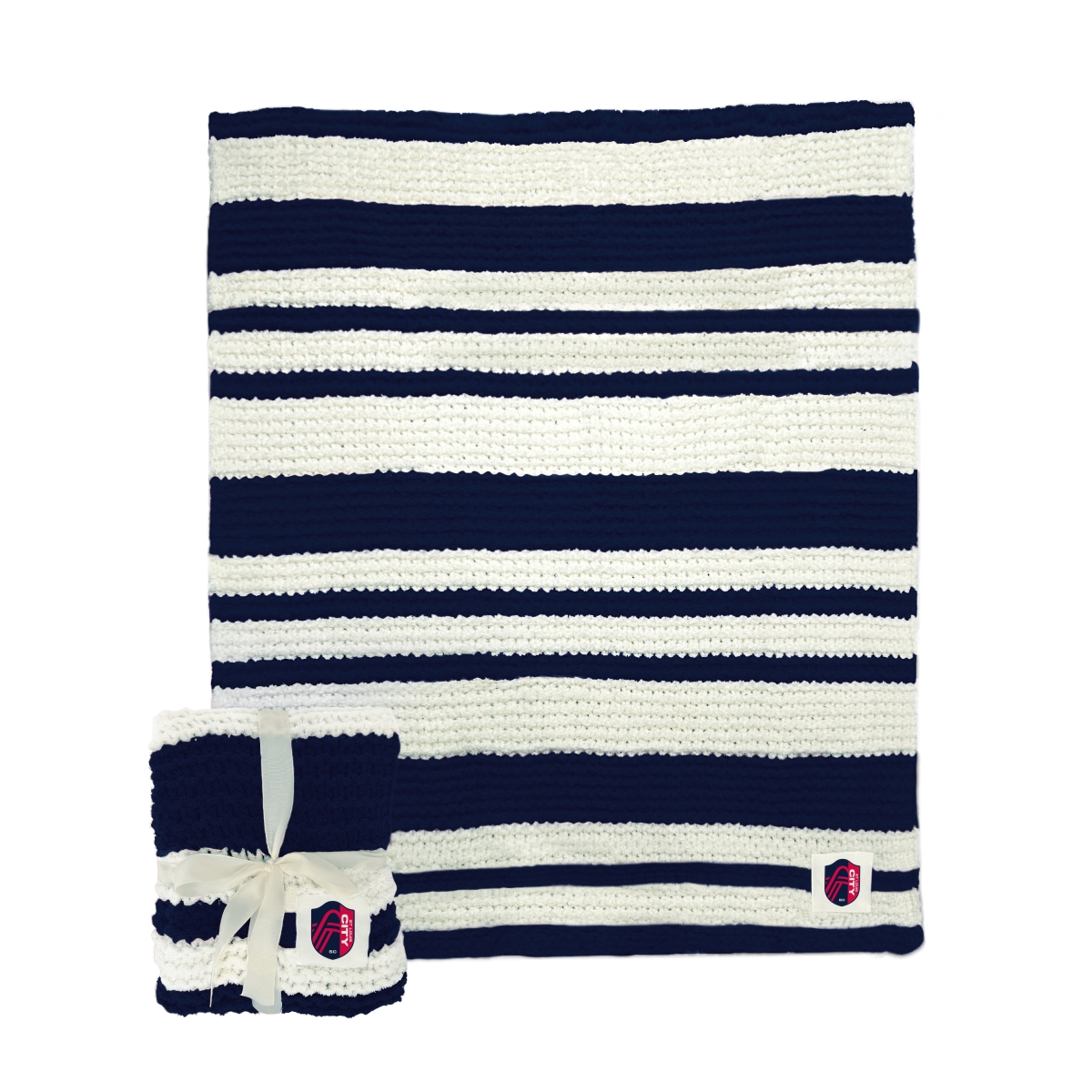 1076-282 50 x 60 in. St. Louis City SC Cable Knit Throw