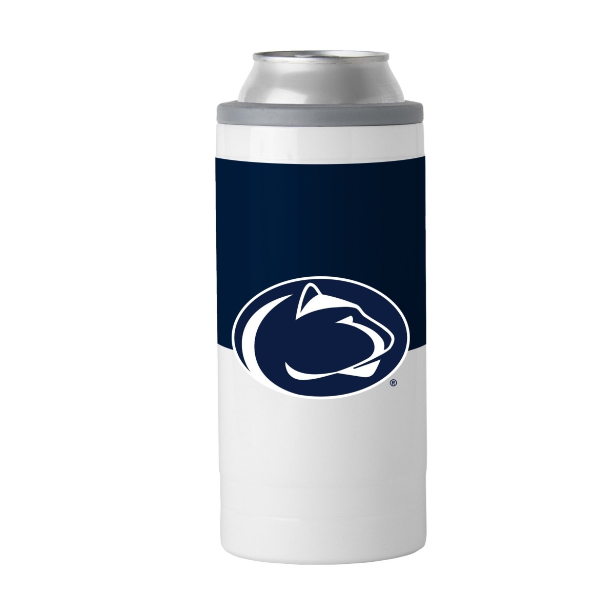 Picture of Logo Chair 196-S12C-11 12 oz NCAA Penn State Nittany Lions Colorblock Slim Can Coolie