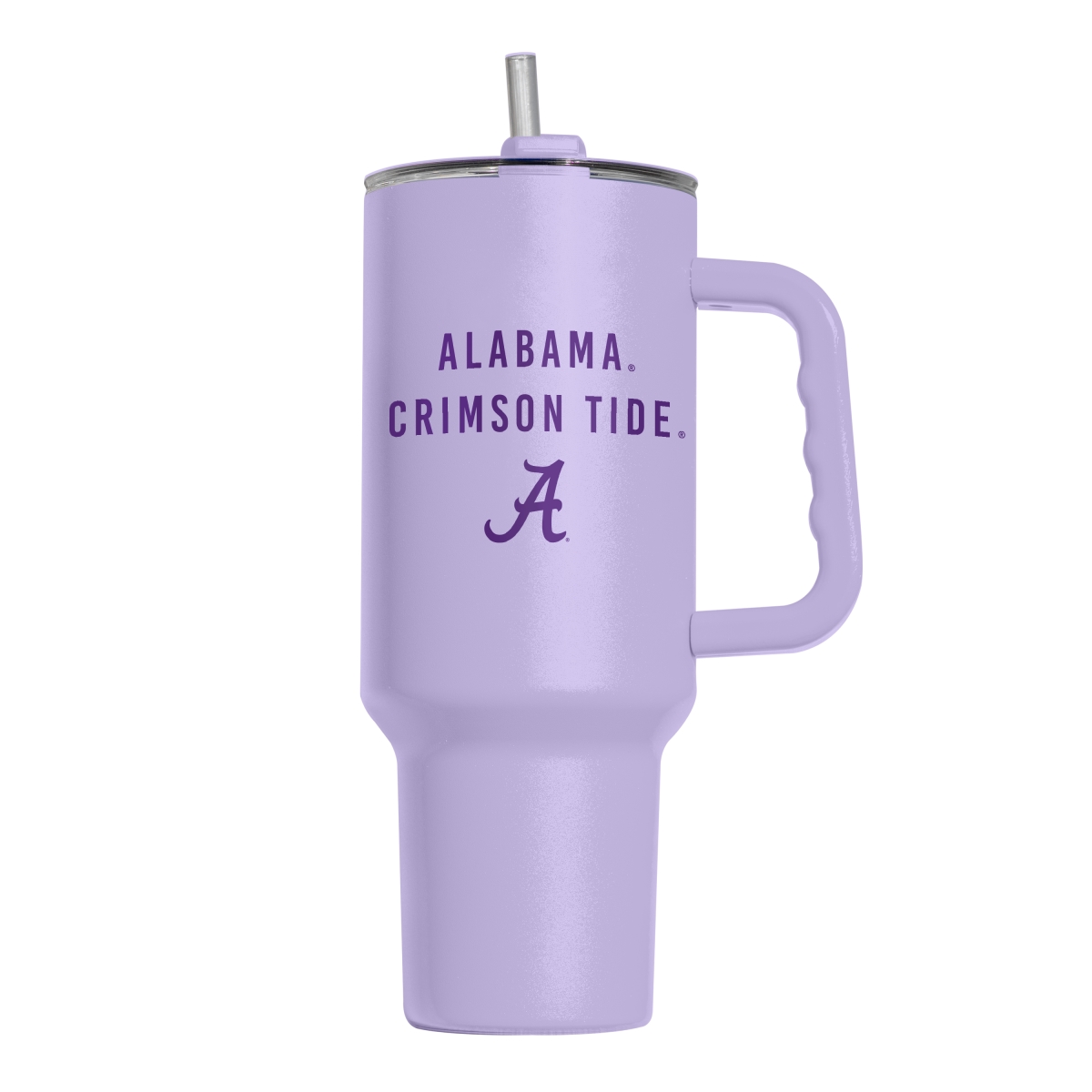 Picture of Logo Brands 102-S40PT-LVD-38 Alabama Crimson Tide 40 oz Tonal Lavender Powder Coat Tumbler