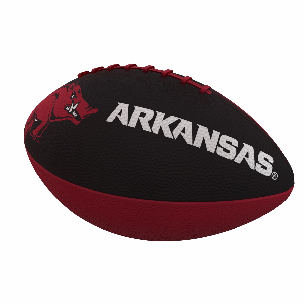 Picture of Logo Brands 108-93JR-1 Arkansas Combo Logo Rubber Football - Junior-Size