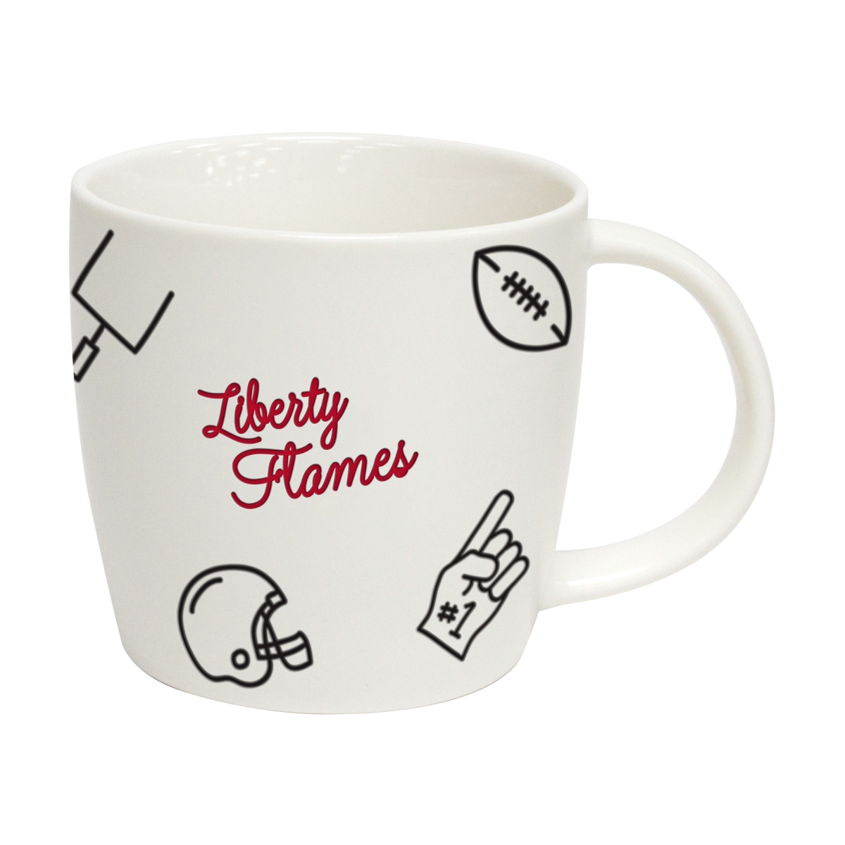 Picture of Logo Brands 129-C18PM Liberty University 18 oz Playmaker Mug