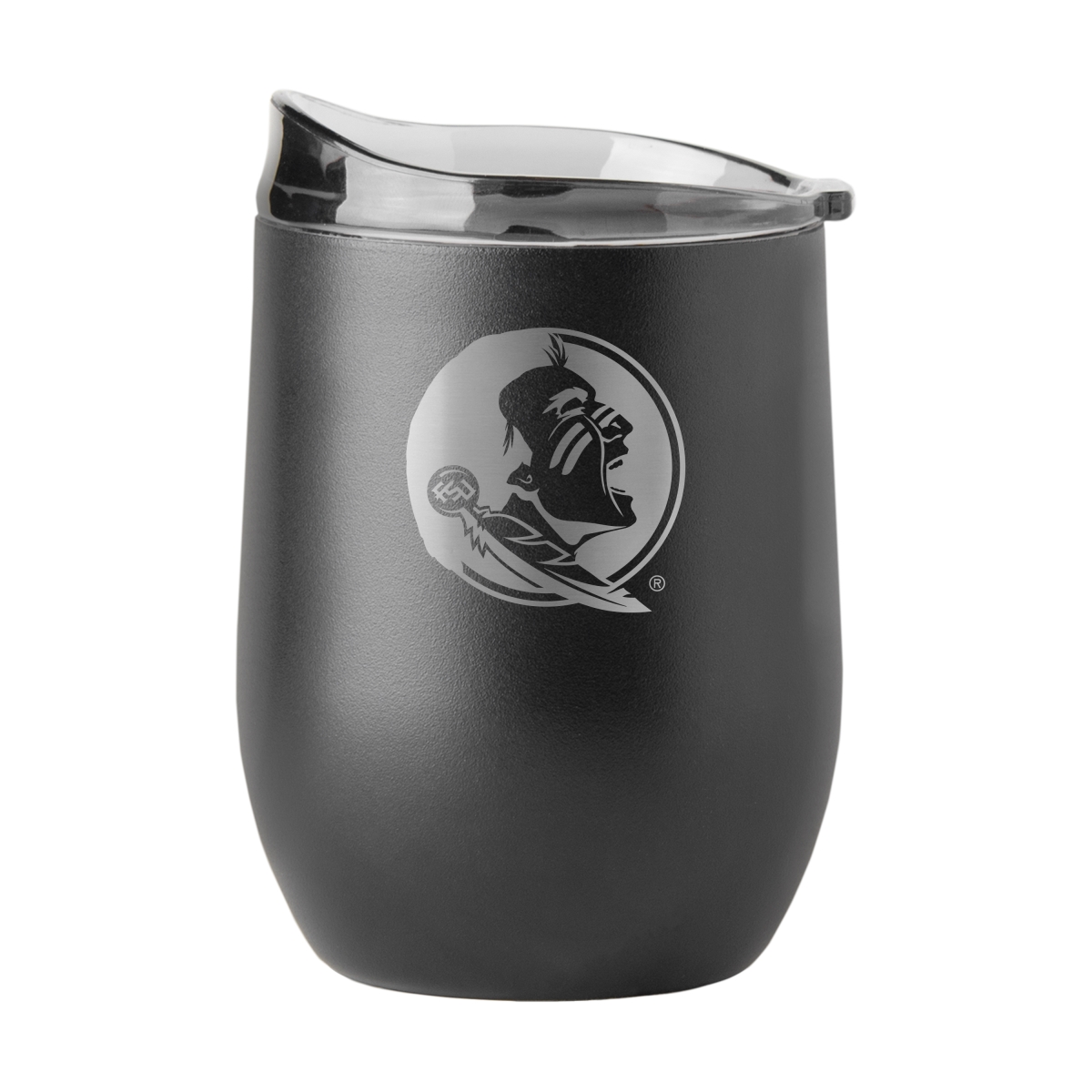 136-S16PB-BLK-9 FL State 16 oz Black Etched Powder Coat Curved Beverage