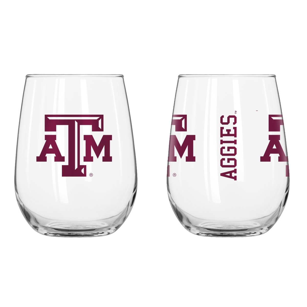 Picture of Logo Chair 219-G16CB-1 16 oz NCAA Texas A & M Aggies Gameday Curved Beverage Glass