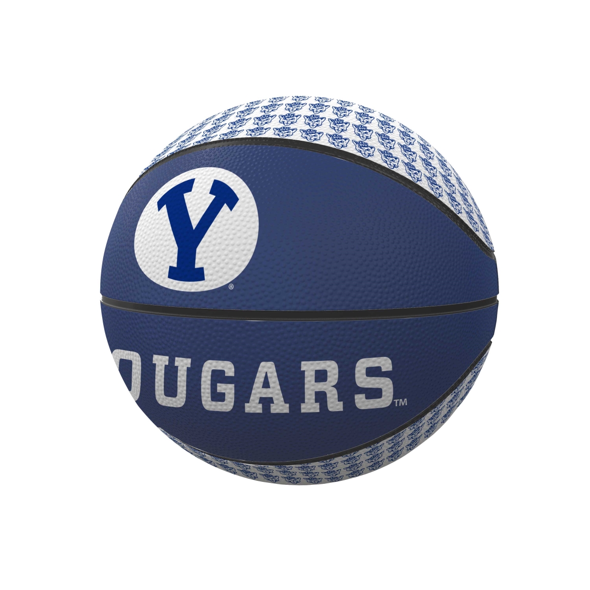 116-91MR-1 BYU Repeating Logo Mini-Size Rubber Basketball
