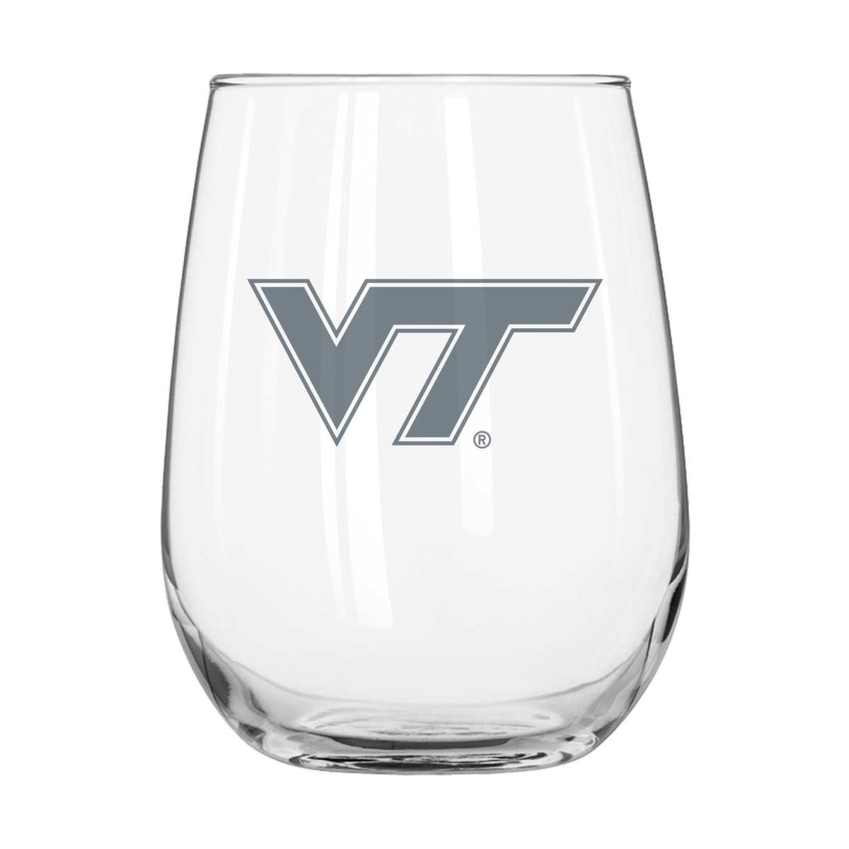 Picture of Logo Chair 235-G16CB-20 16 oz NCAA Virginia Tech Hokies Frost Curved Beverage Glass