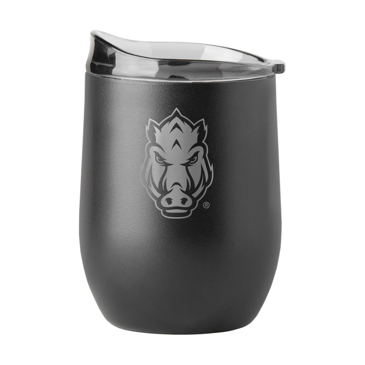 108-S16PB-BLK-9 Arkansas 16 oz Etched Black Powder Coat Curved Beverage