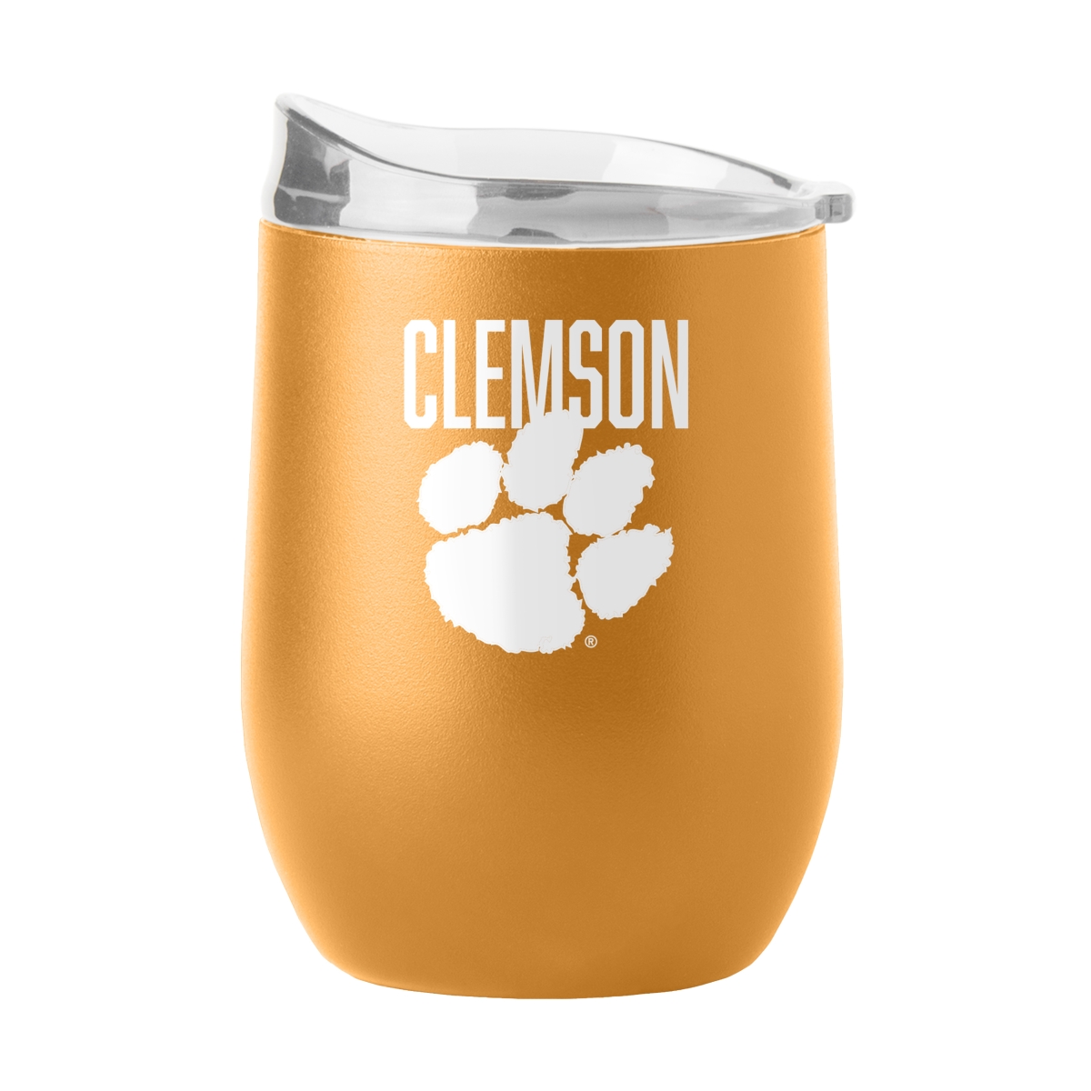 123-S16PB-OAK-49 Clemson 16 oz Huddle Powder Coat Curved Beverage