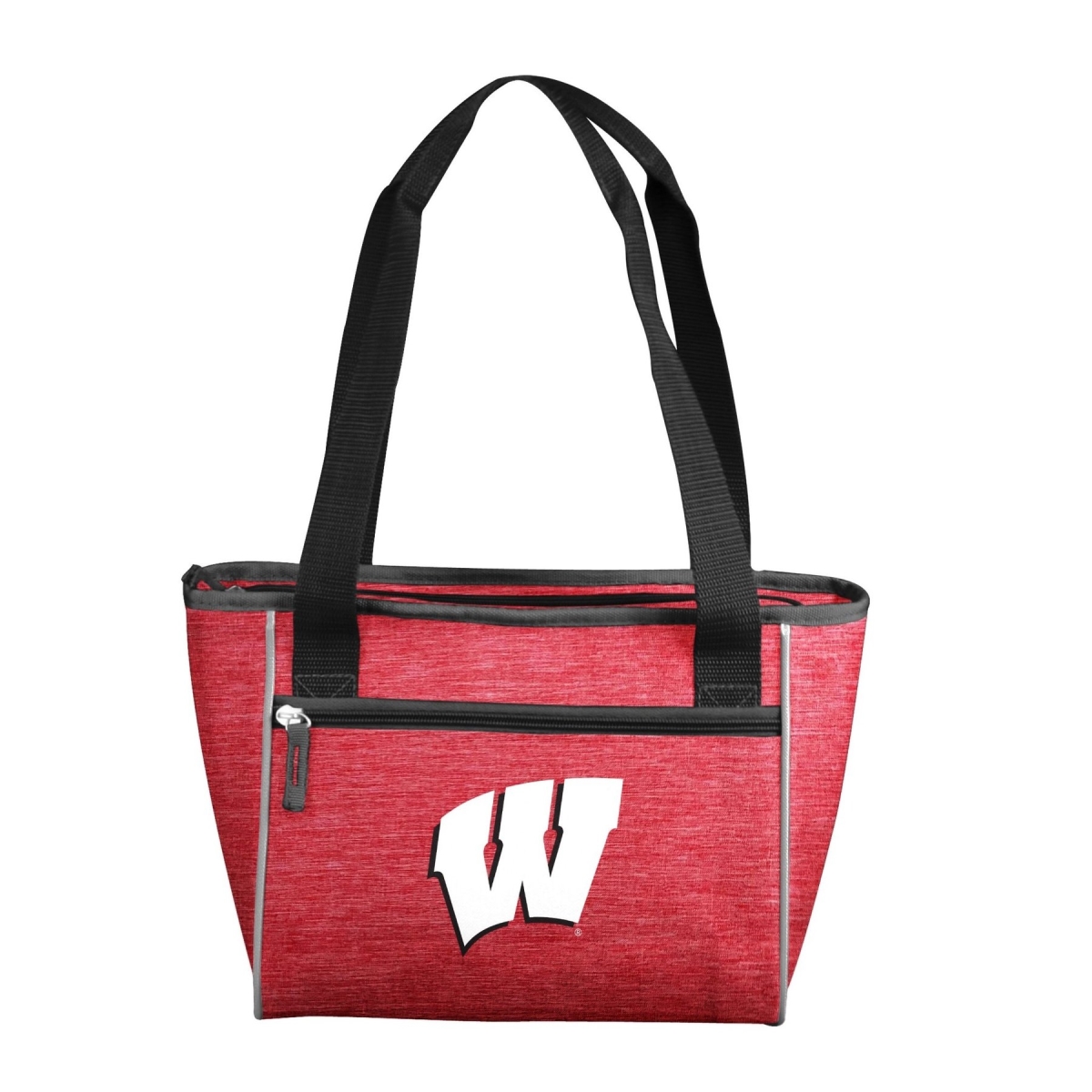 Picture of Logo Chair 244-83-CR1 NCAA Wisconsin Badgers Crosshatch Cooler Tote Bag Holds for 16 Cans