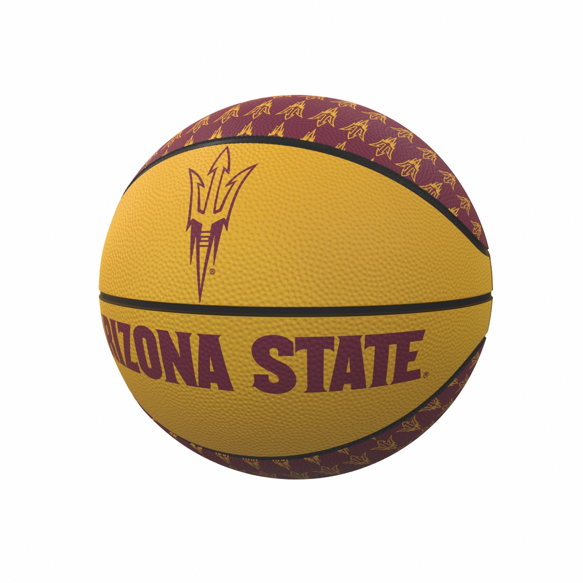 107-91MR-1 AZ State Repeating Logo Mini-Size Rubber Basketball