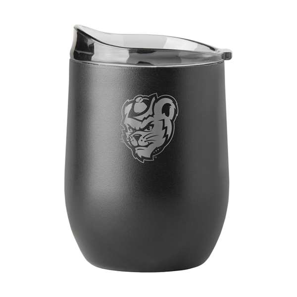 Picture of Logo Chair 294-S16PB-BLK-32 16 oz NCAA Sam Houston State Bearkats Gun Metal Powder Coat Curved Beverage