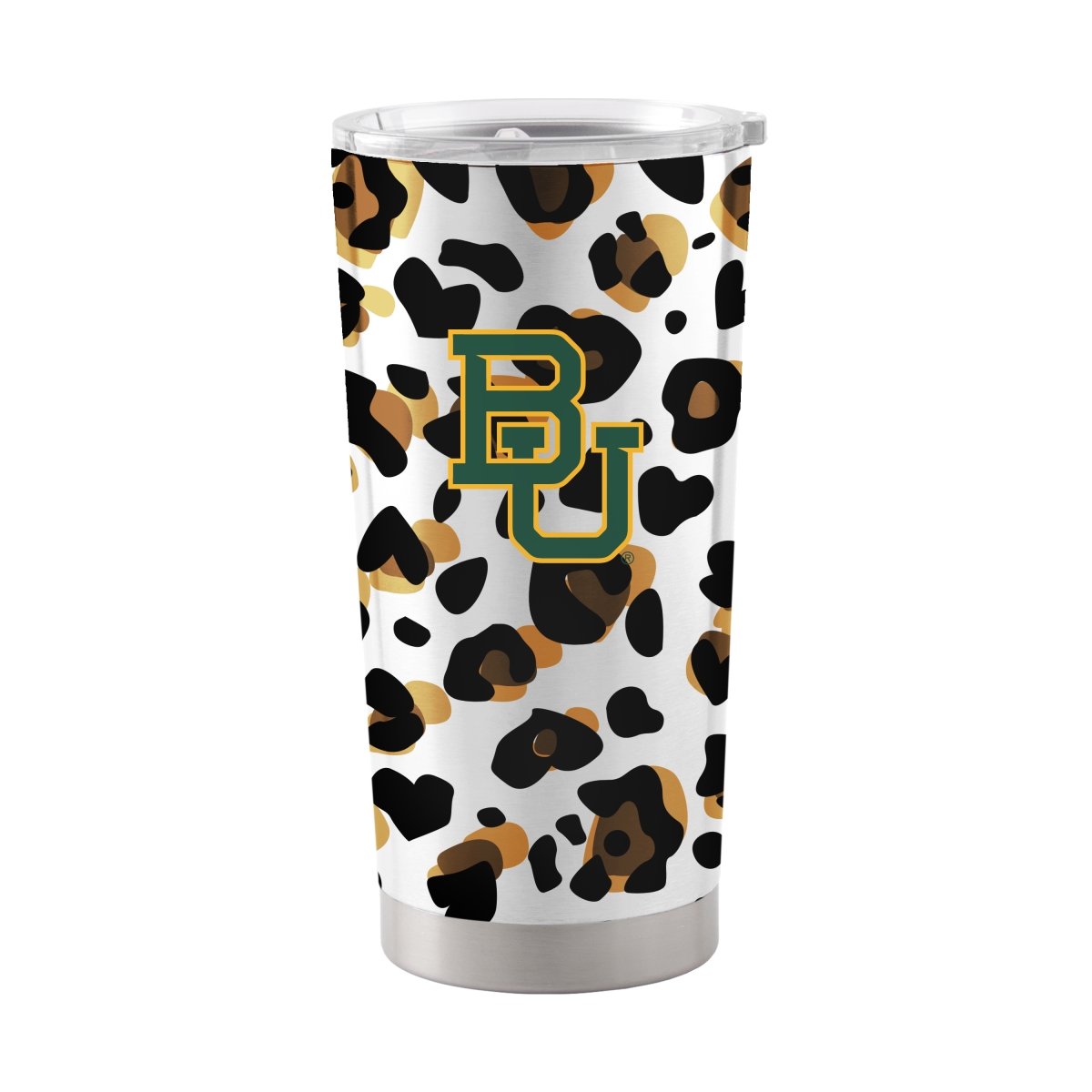 Picture of Logo Brands 111-S20T-33N Baylor 20 oz Neutral Leopard Stainless Steel Tumbler