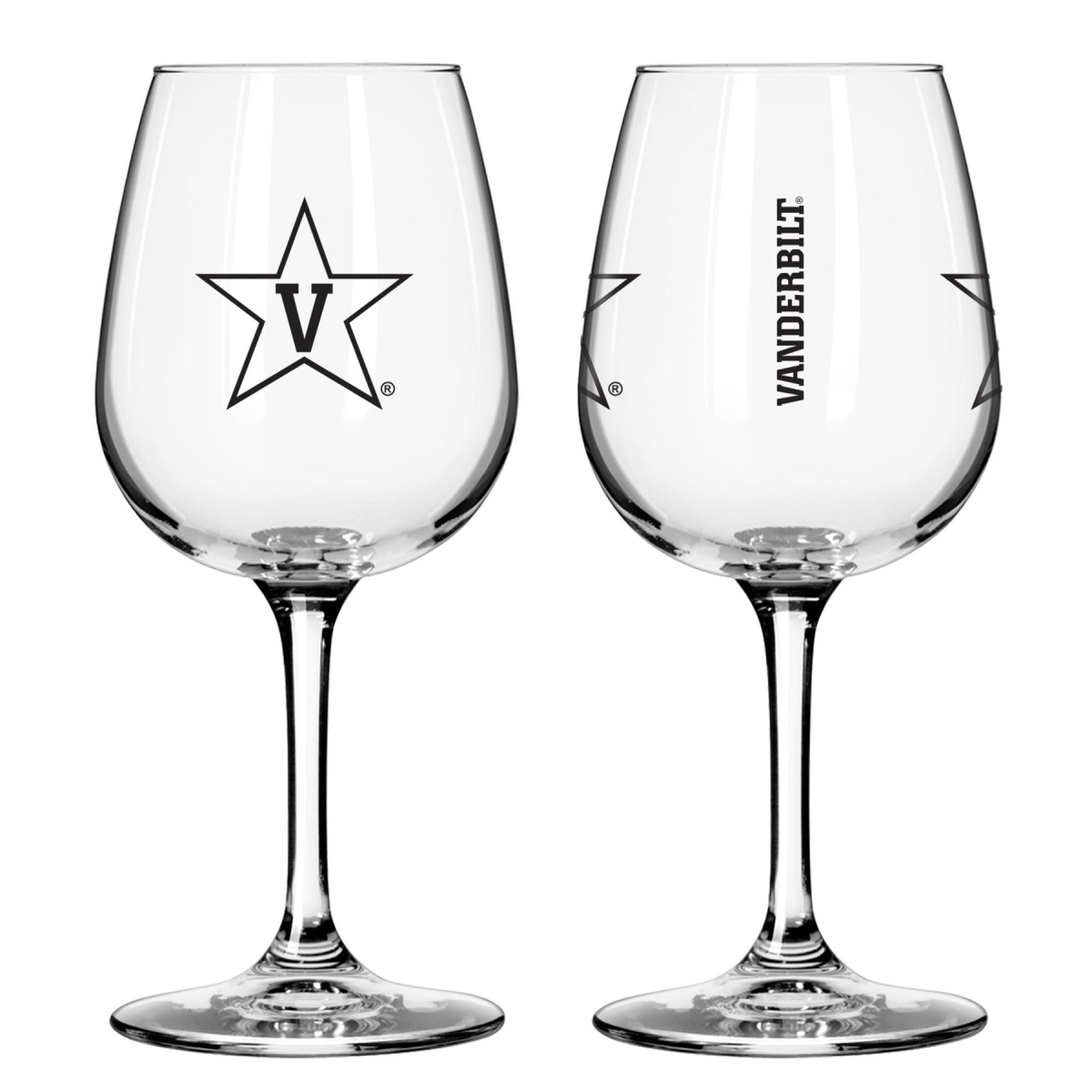 Picture of Logo Chair 312354 12 oz NCAA Vanderbilt Commodores Gameday Stemmed Wine Glass
