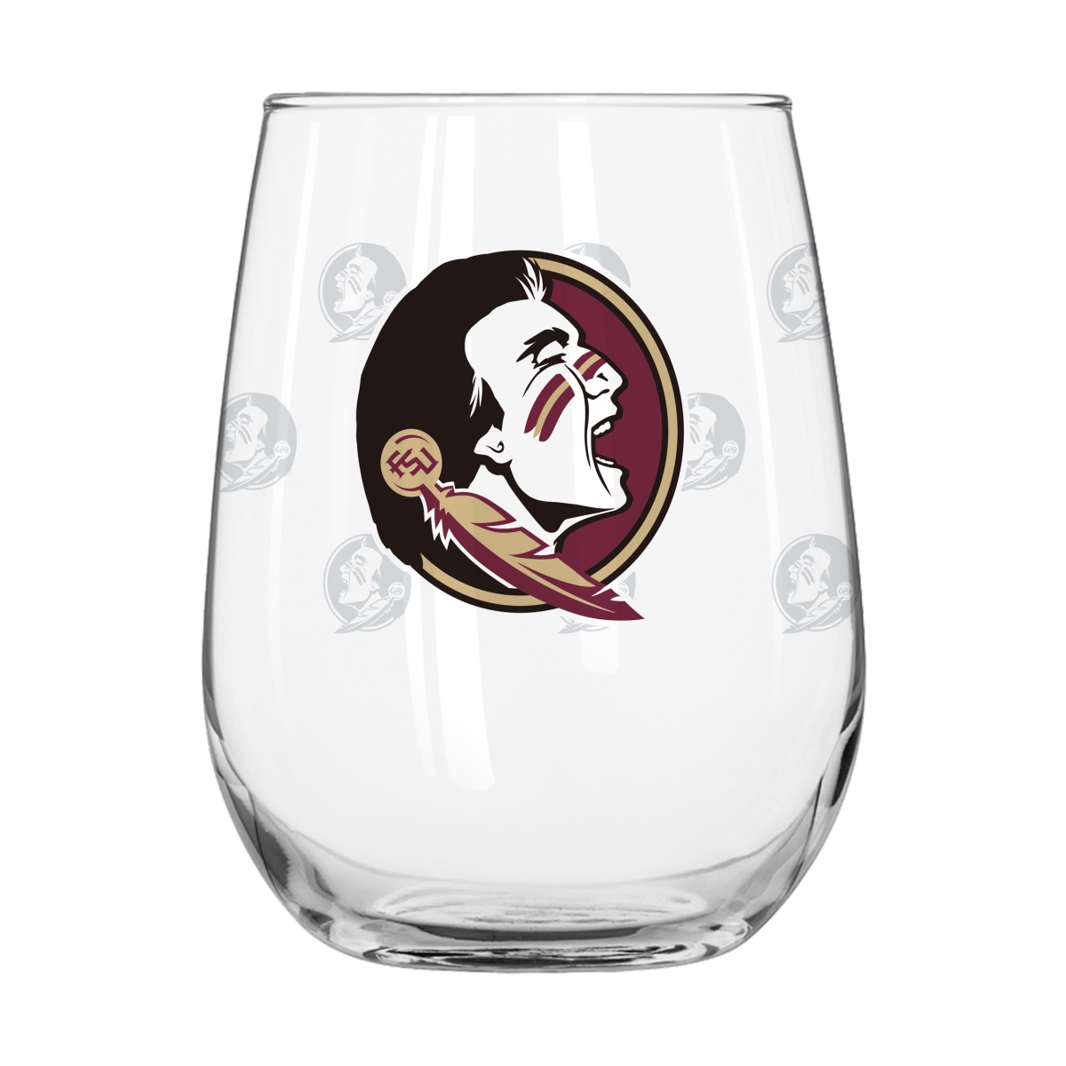 136-G16CB-10 Florida State 16 oz Satin Etch Curved Beverage Glass