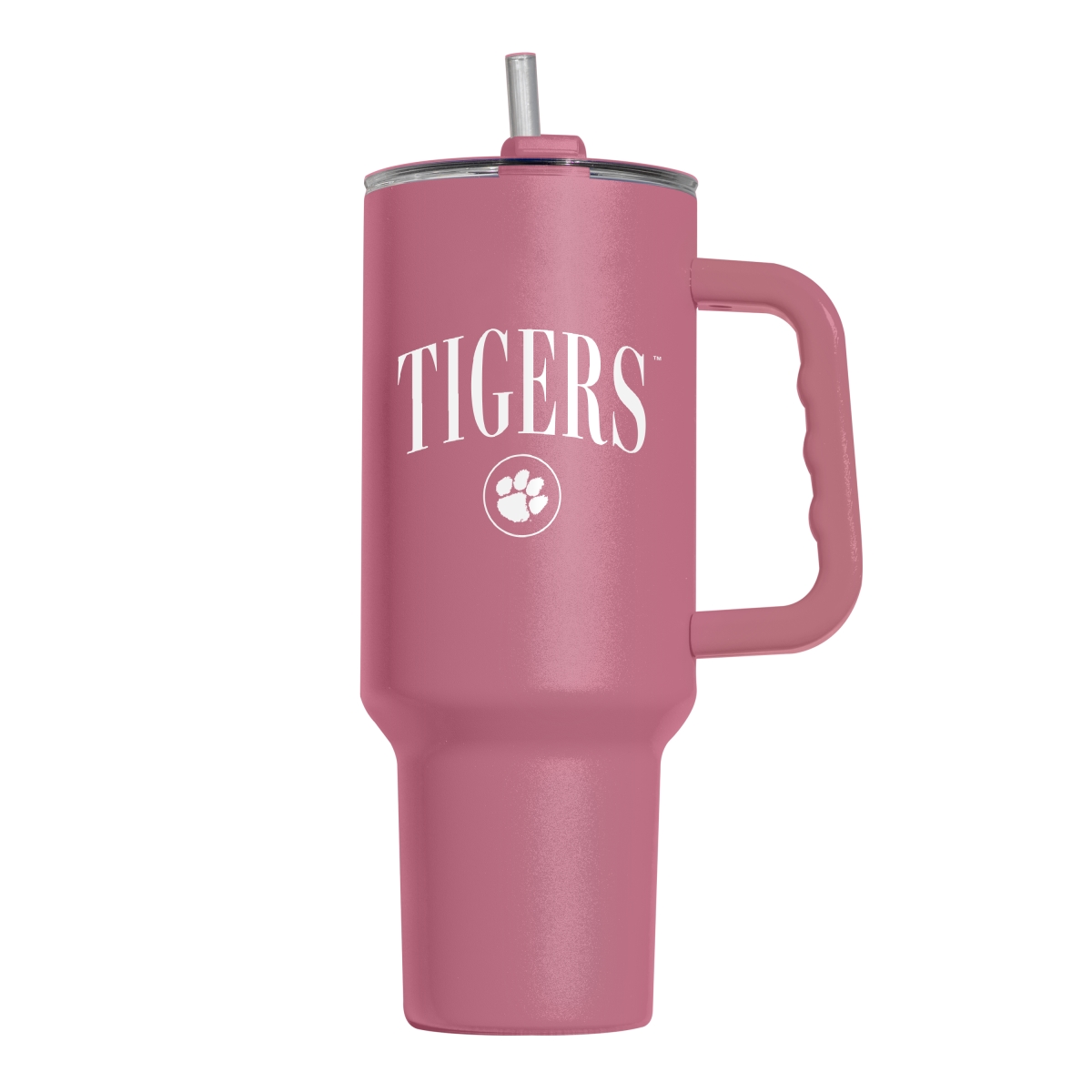 Picture of Logo Brands 123-S40PT-BRY-36 Clemson Tigers 40 oz Cinch Berry Powder Coat Tumbler