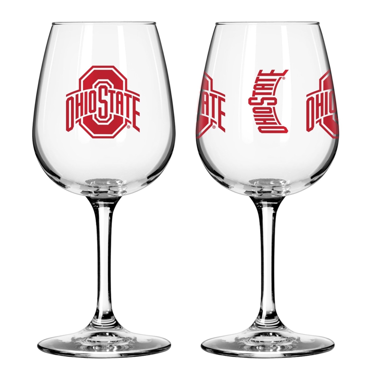 Picture of Logo Chair 312459 12 oz NCAA Ohio State Buckeyes Gameday Stemmed Wine Glass