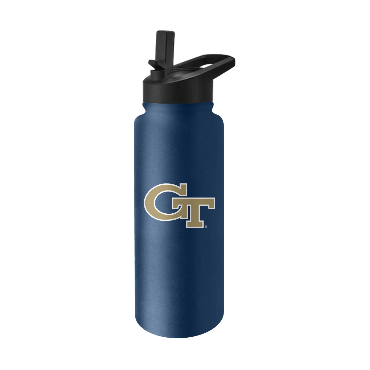 143-S34QB-8 Georgia Tech Quencher Logo Flip Top Water Bottle