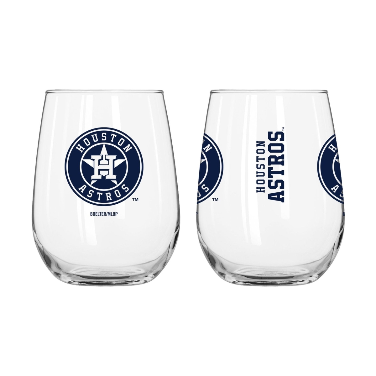 16 oz MLB Houston Astros Gameday Curved Beverage Glass
