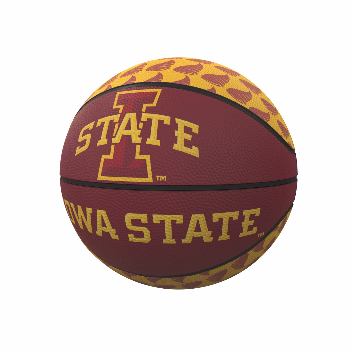 IA State Repeating Logo Mini-Size Rubber Basketball