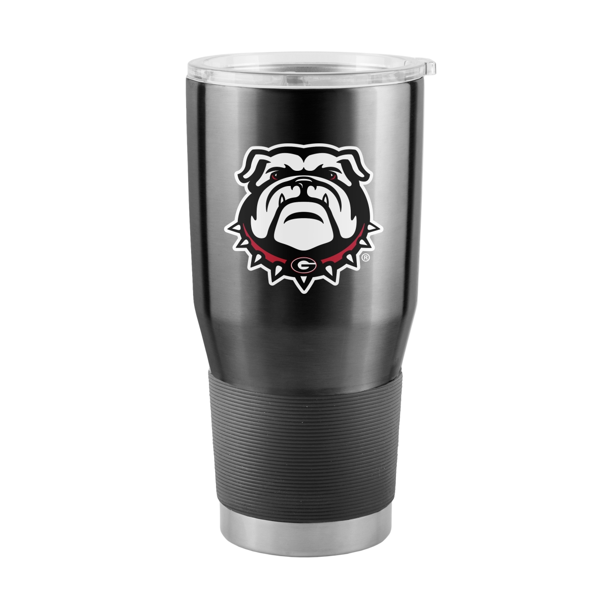 Picture of Logo Brands 142-S30T-1B Georgia 30 oz Bulldog on Black Gameday Stainless Steel Tumbler