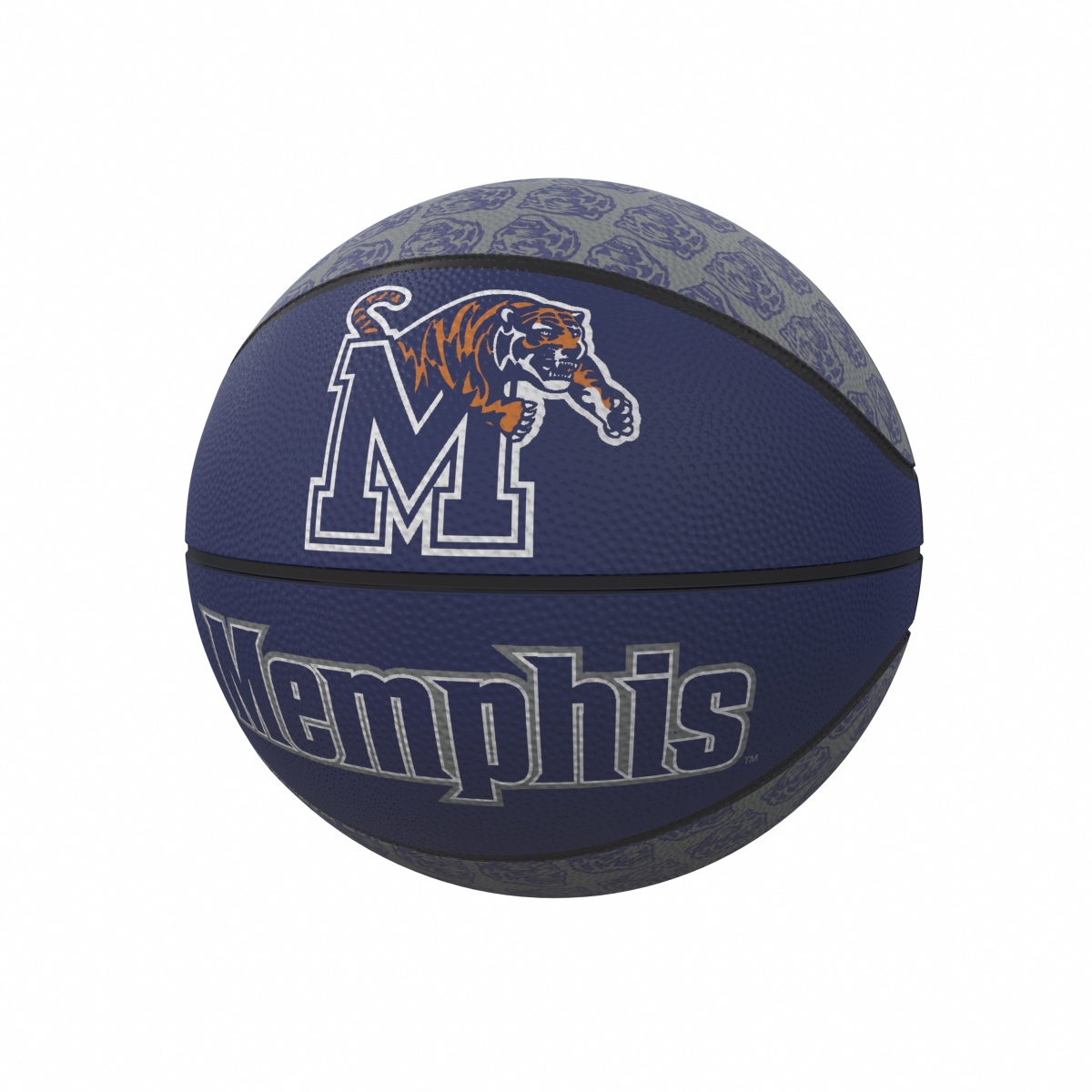168-91MR-1 Memphis Repeating Logo Mini-Size Rubber Basketball