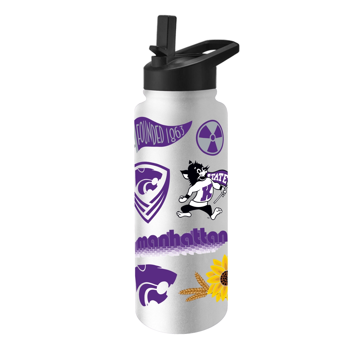 158-S34QB-63 Kansas State 34 oz Native Quencher Bottle