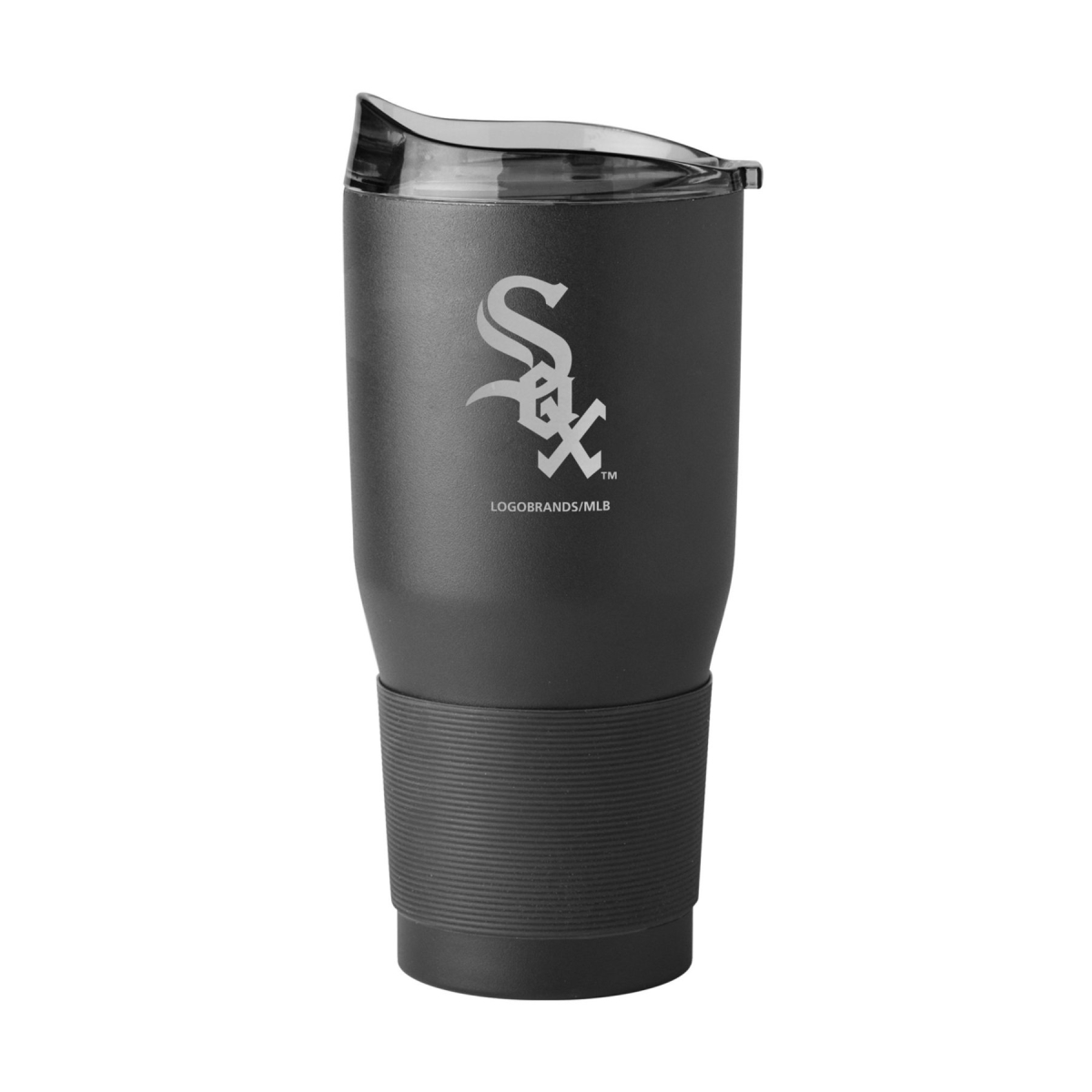 30 oz MLB Chicago White Sox Etched Black Powder Coat Tumbler