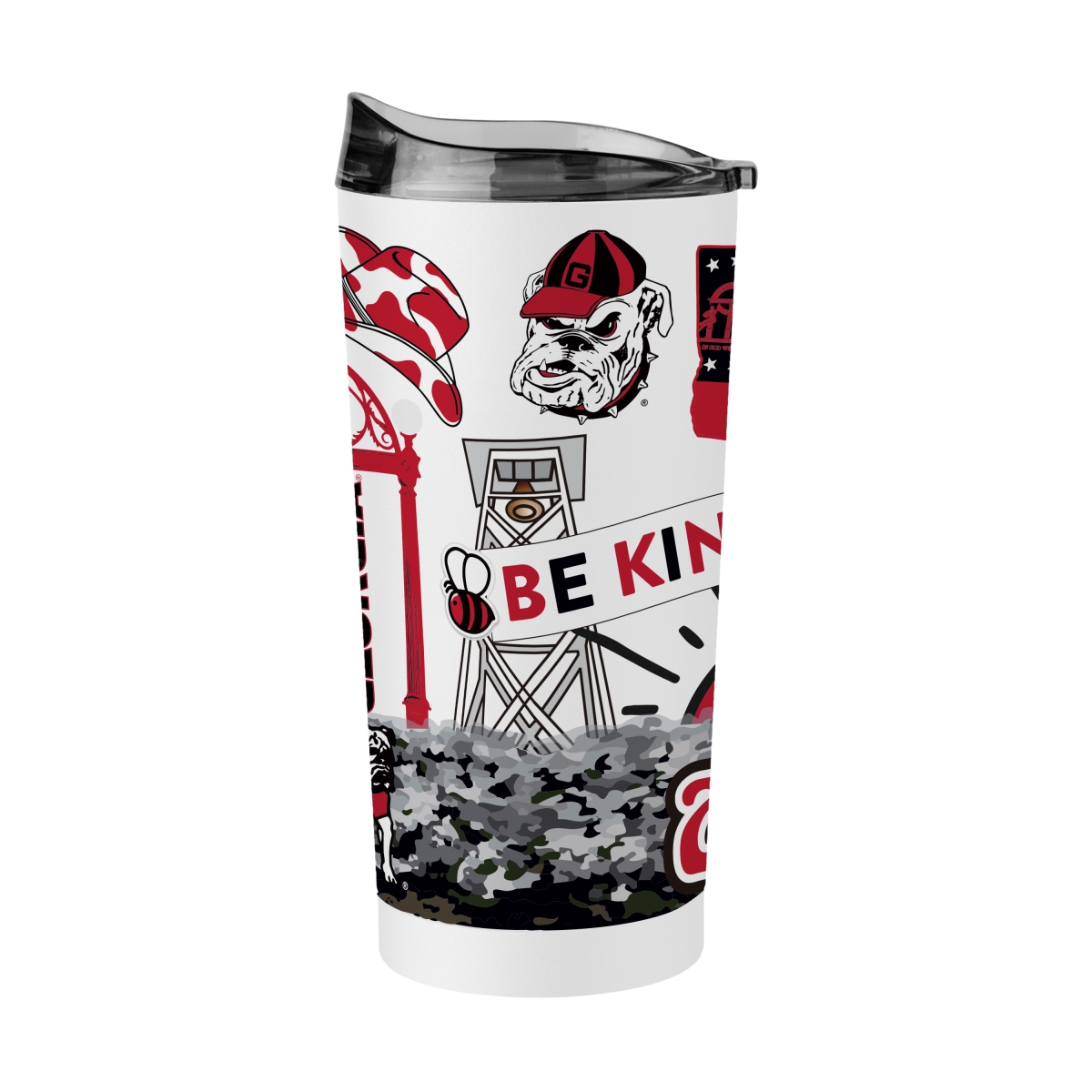 142-S20PT-63 Georgia Tech 20 oz Native Powder Coat Tumbler