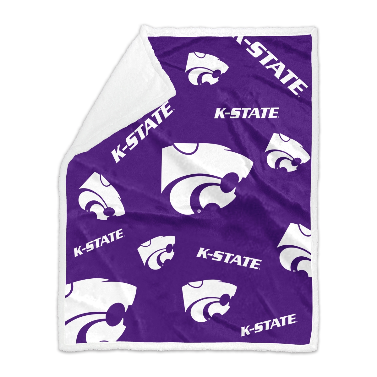 158-24S-4 Kansas State 50 x 60 in. Plush Sherpa Throw