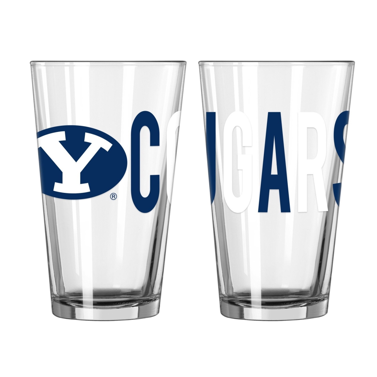 Picture of Logo Chair 510645 16 oz NCAA BYU Cougars Overtime Pint Glass