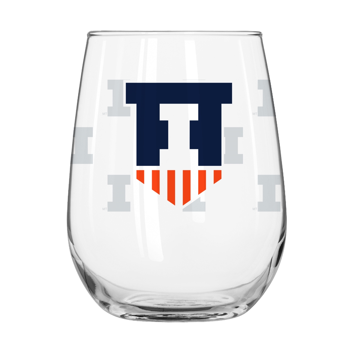 151-G16CB-10 Illinois 16 oz Satin Etched Glass Curved Beverage