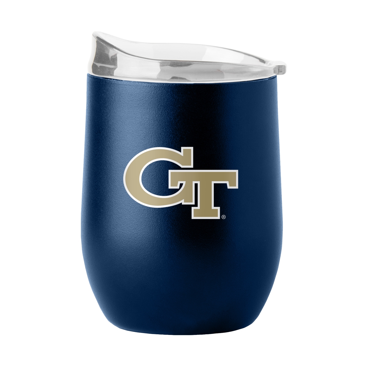 143-S16PB-34 Georgia Tech 16 oz Flipside Powder Coat Curved Beverage