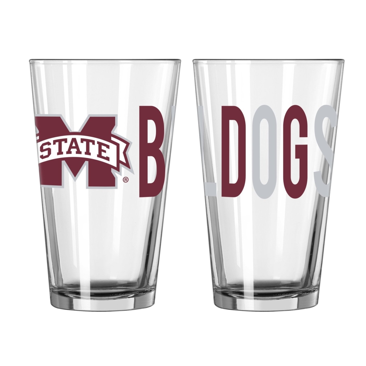 Picture of Logo Chair 535930 16 oz NCAA Mississippi State Bulldogs Overtime Pint Glass