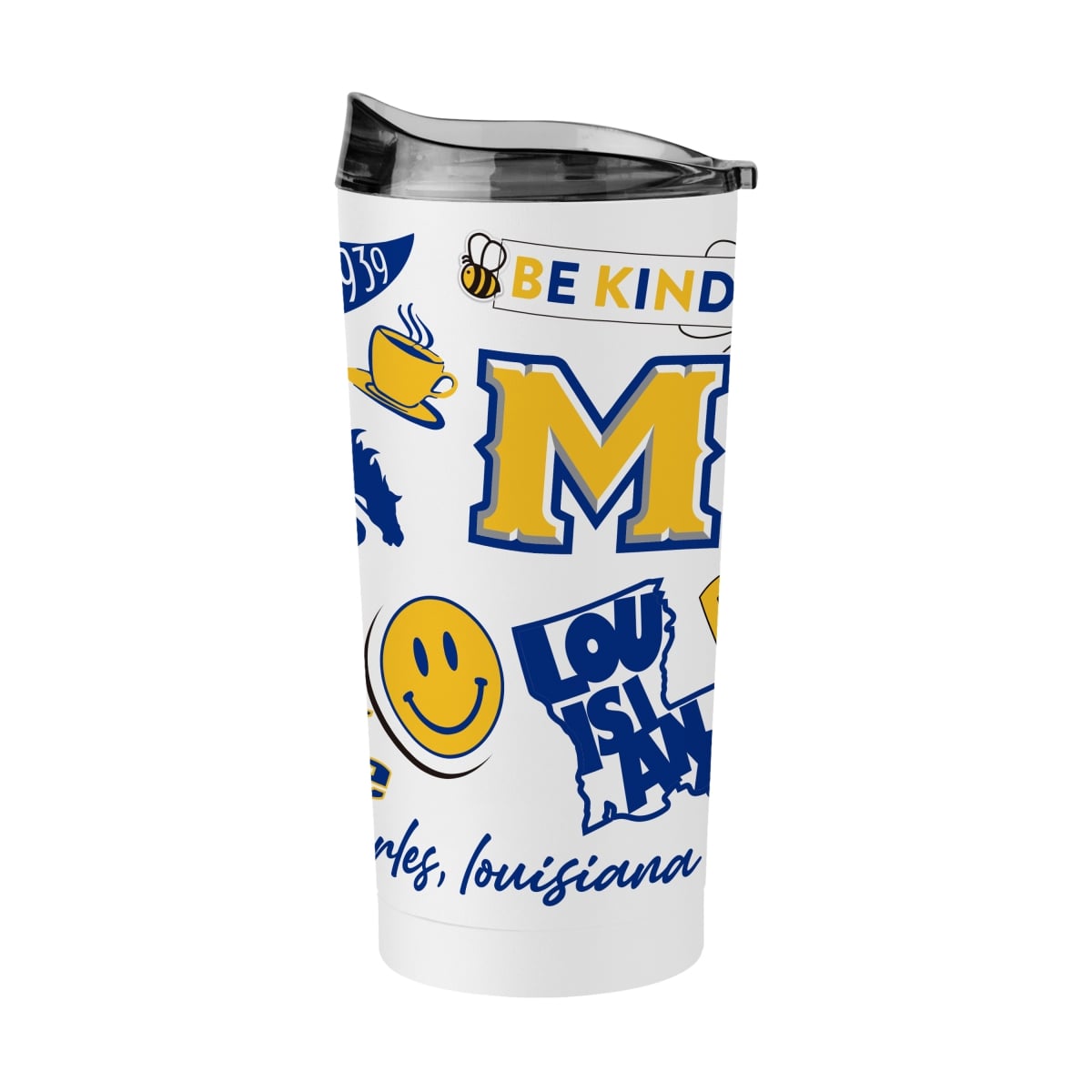 180-S20PT-63 McNeese State 20 oz Native Powder Coat Tumbler
