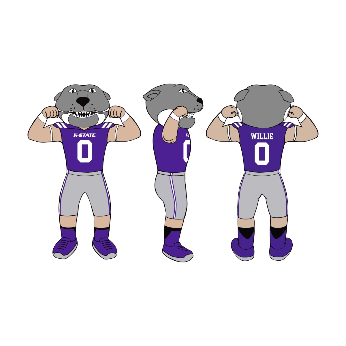 158-100-M 7 ft. Kansas State Mascot Yard Inflatable