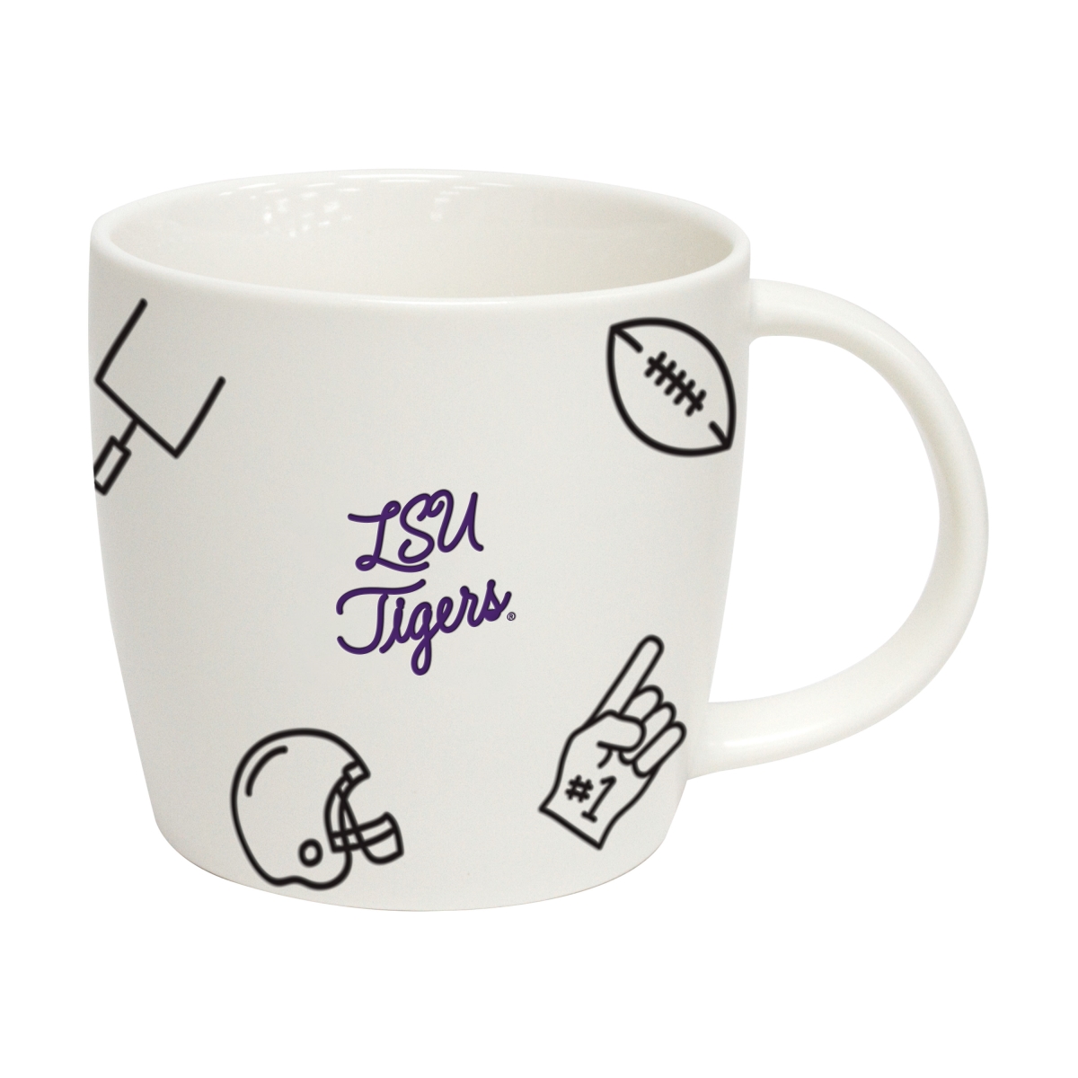 Picture of Logo Brands 162-C18PM 18 oz Louisiana State University Playmaker Mug