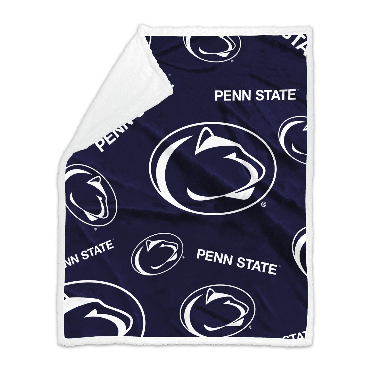 196-24SX-4 Penn State 60 x 70 in. Repeating Plush Sherpa Throw