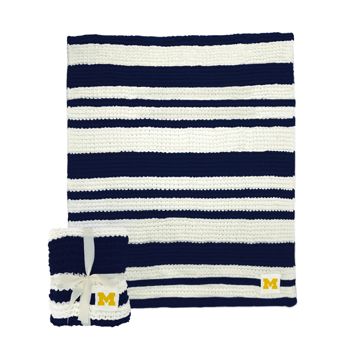 Picture of Logo Brands 171-282 50 x 60 in. Michigan Cable Knit Throw