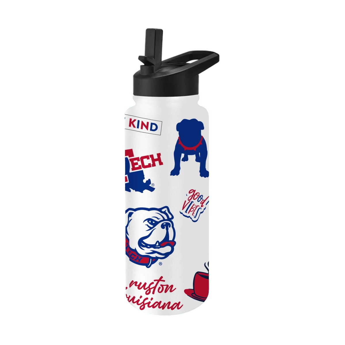 163-S34QB-63 34 oz Louisiana Tech Native Quencher Bottle