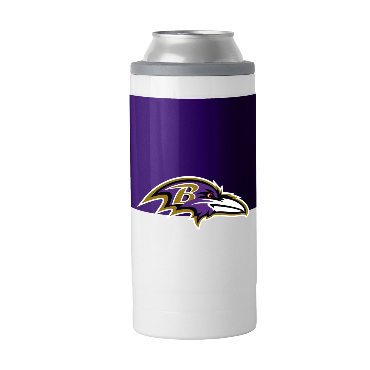 Picture of Logo Chair 603-S12C-11 12 oz NFL Baltimore Ravens Colorblock Slim Can Coolie