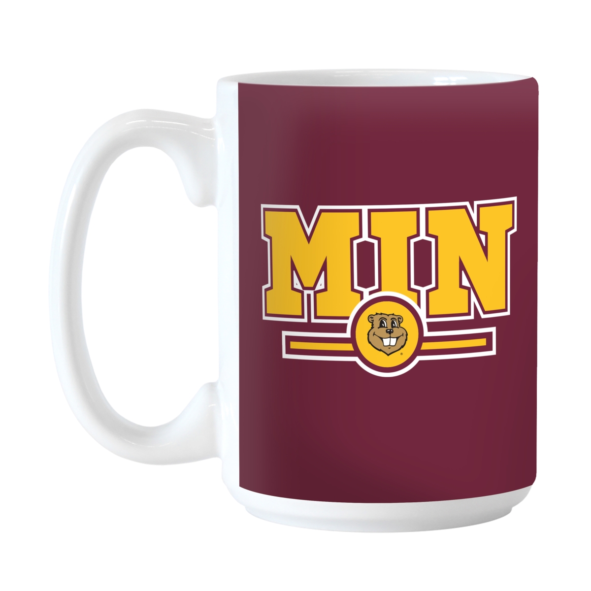 175-C15M-2 NCAA Golden Gophers 15 oz Letterman Sublimated Mug