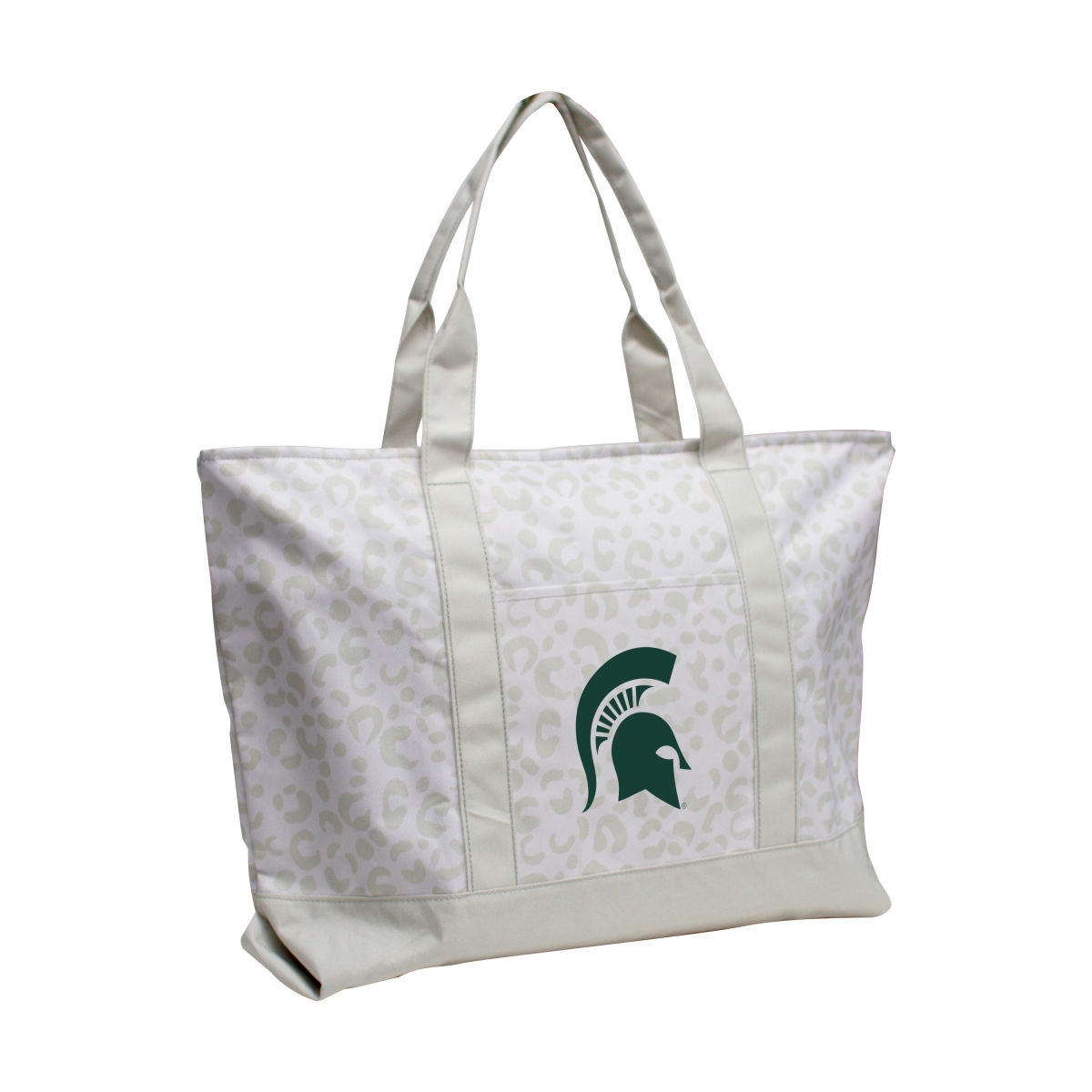 172-67P-L1 22 x 5 x 16 in. Michigan State Leopard Pattern Tote