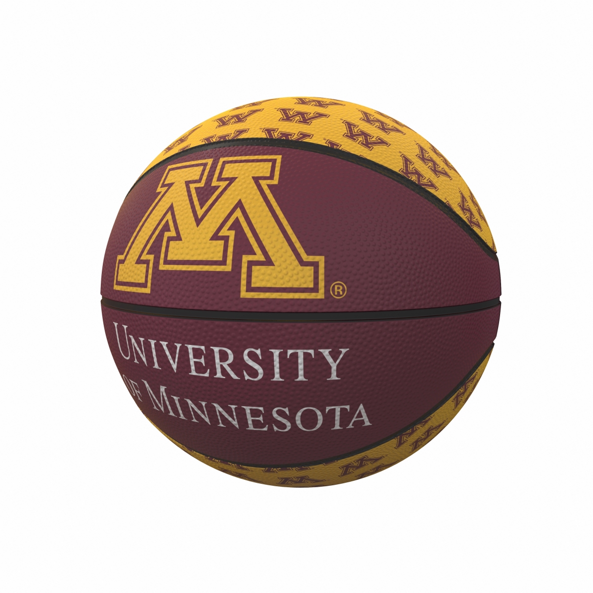 175-91MR-1 Minnesota Repeating Logo Mini-Size Rubber Basketball