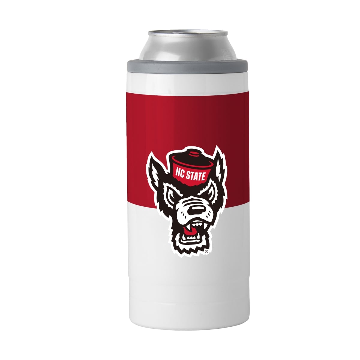186-S12C-11 NC State 12 oz Colorblock Slim Can Coolie